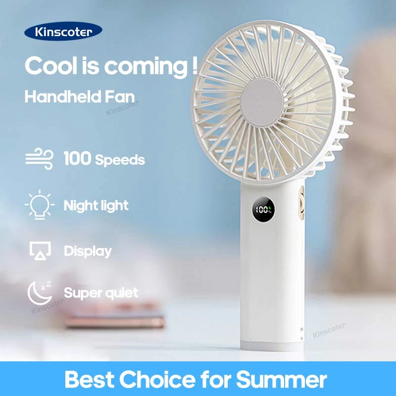 Beat the Summer Heat with the Ultimate Quiet Handheld Fan with Night Light