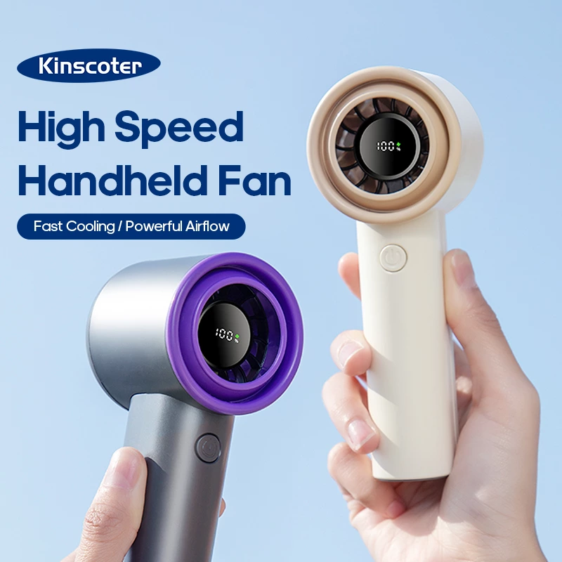Ultra-light high-speed handheld fan: 180g portable design, 100 wind speeds to control coolness