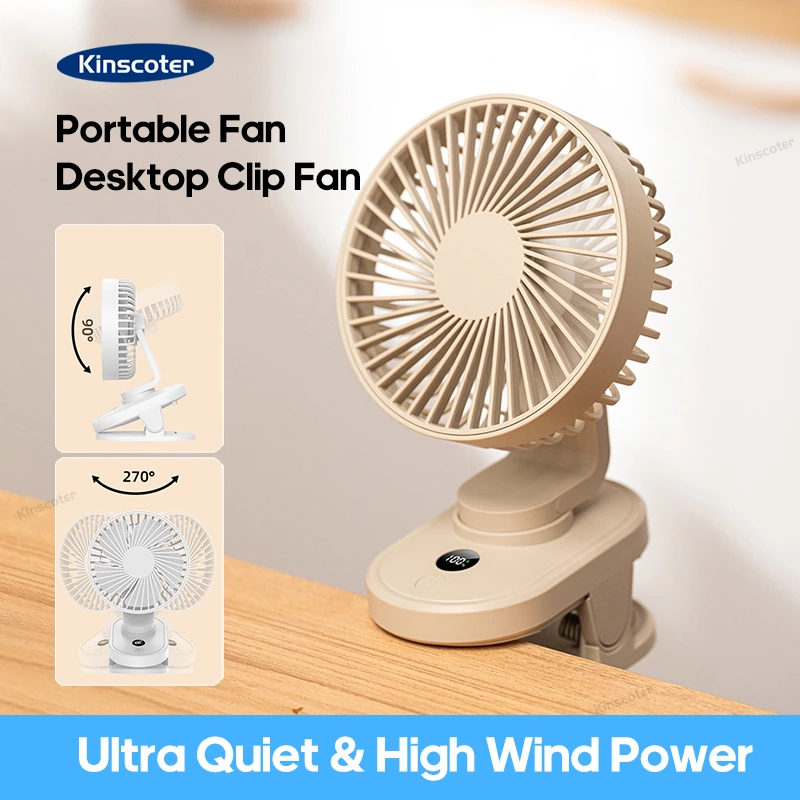 Portable Clip-On Cooling Fan: Rechargeable & Ultra Quiet