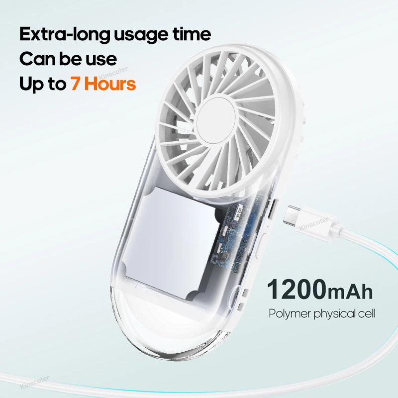 Mini convenient fan: big functions in a small body, cool and lighting at one click