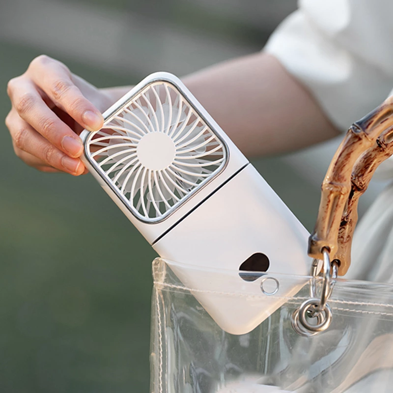 Silent natural wind 2500 mAh foldable neck hanging fan, suitable for office and outdoor scenes