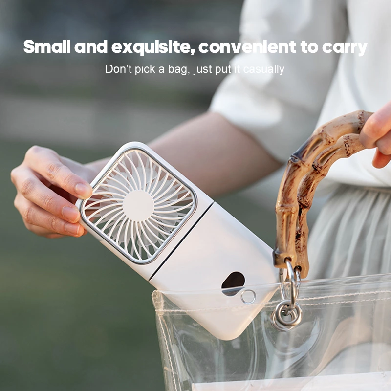 Silent natural wind 2500 mAh foldable neck hanging fan, suitable for office and outdoor scenes