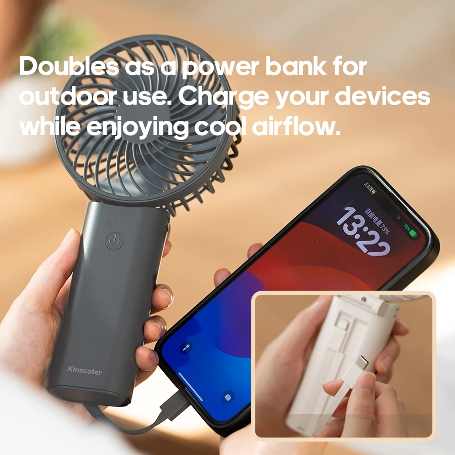 Handheld Fan vs. Power Bank: Why This 2-in-1 Foldable Version (5200mAh) Wins