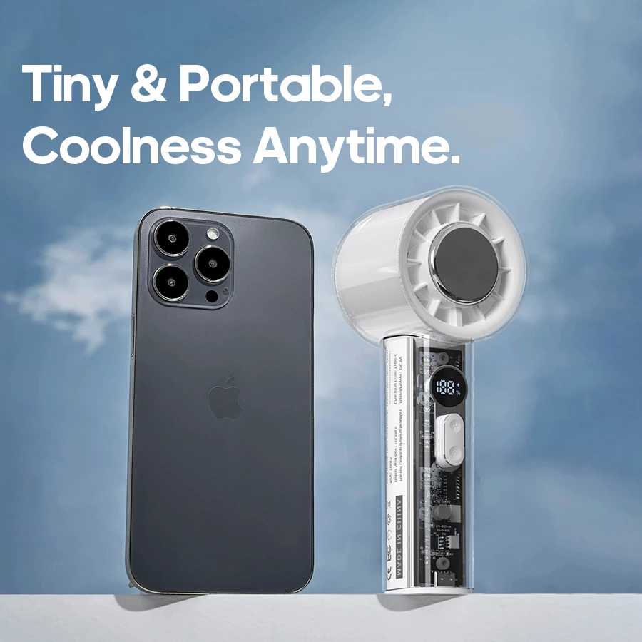 A must-have for students on the go! This transparent handheld fan: 3-second cooling + lightweight travel, keeping you cool on campus and hiking.
