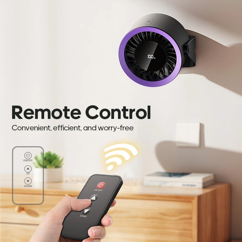 A lifesaver for small apartments! This dual-purpose desktop and wall-mounted fan keeps the whole family cool.