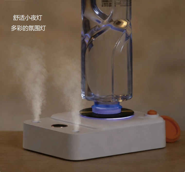 无水箱便携王者!复古唱片机加湿器,加湿 + 氛围灯双效随行
